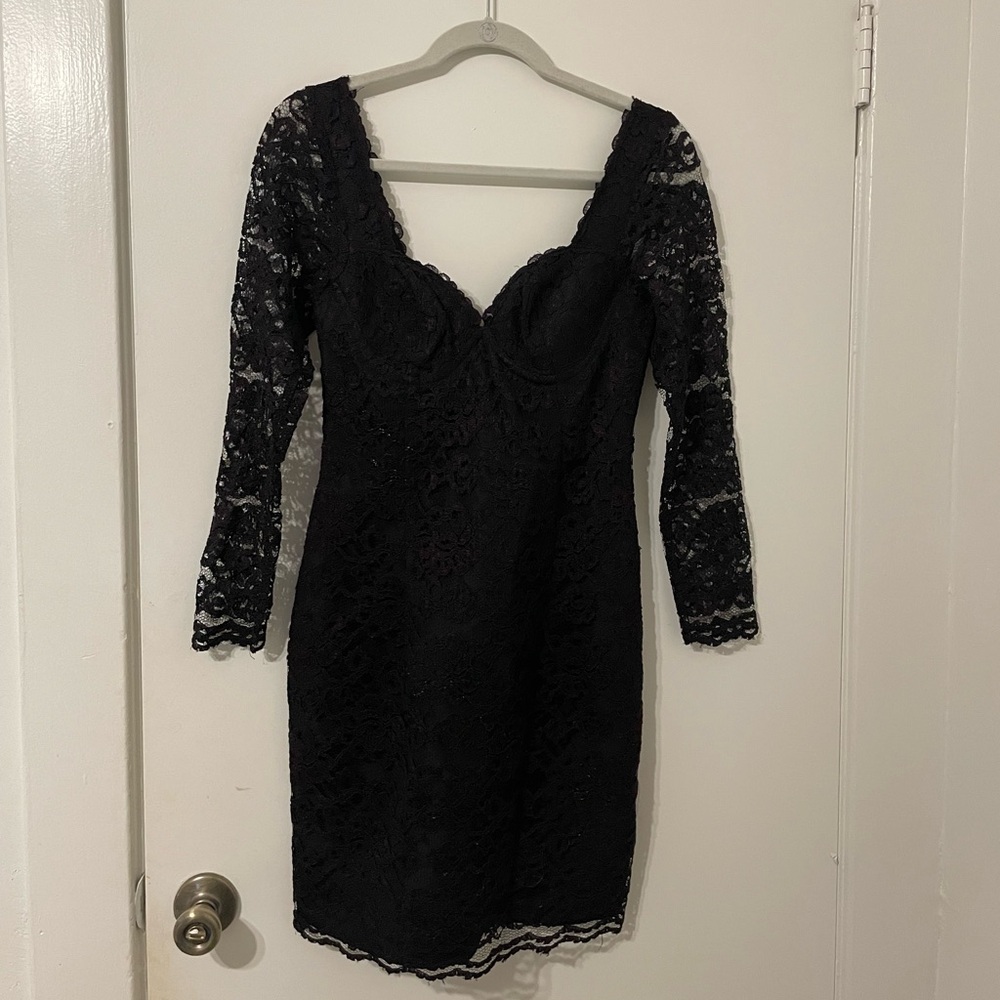 Vintage Moda International Black Lace Dresss